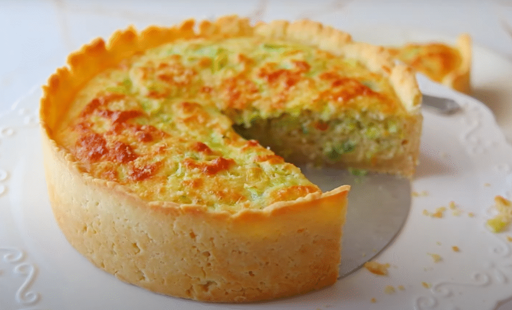 Quiche de Queijo com Alho-Poró