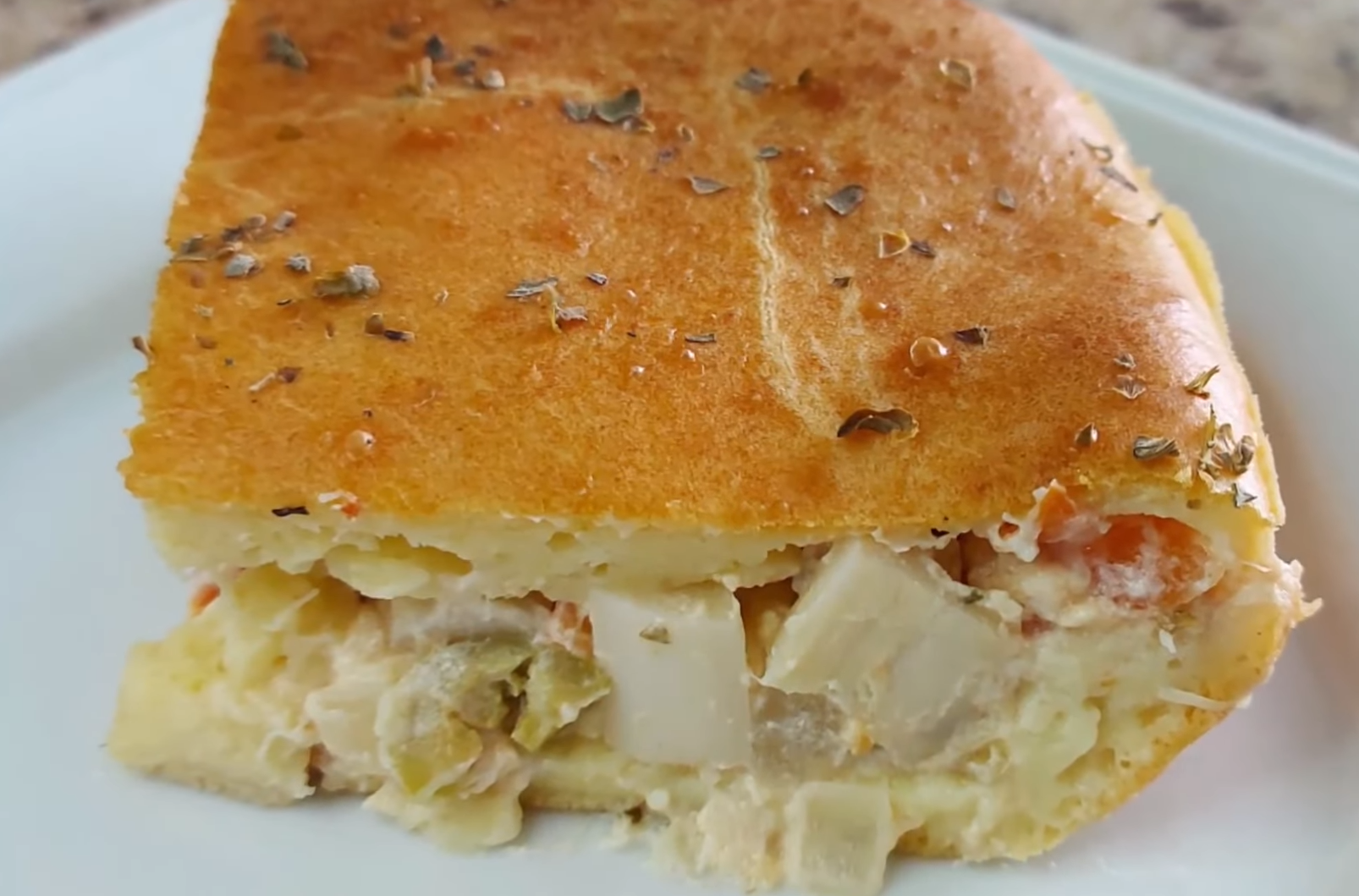 Torta de Palmito com Requeijão